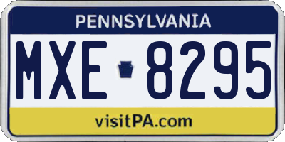 PA license plate MXE8295
