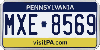 PA license plate MXE8569