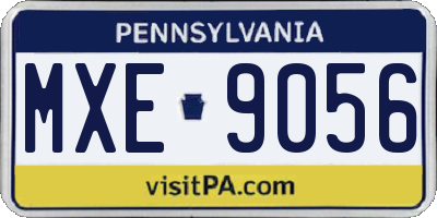 PA license plate MXE9056