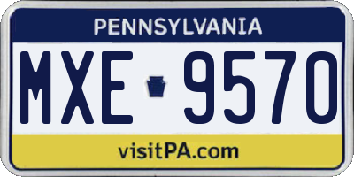 PA license plate MXE9570