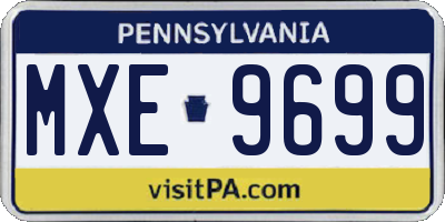 PA license plate MXE9699