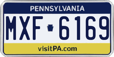 PA license plate MXF6169