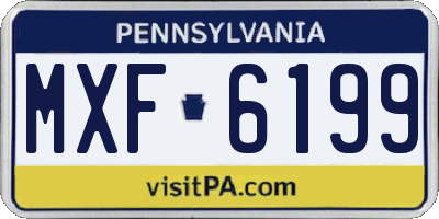 PA license plate MXF6199