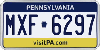 PA license plate MXF6297