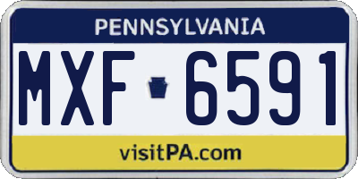 PA license plate MXF6591