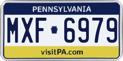 PA license plate MXF6979