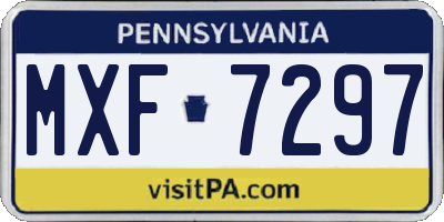 PA license plate MXF7297