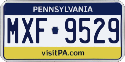 PA license plate MXF9529