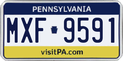 PA license plate MXF9591