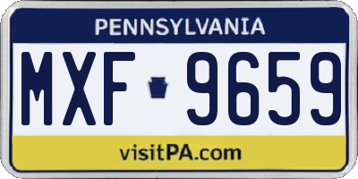 PA license plate MXF9659