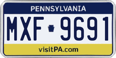 PA license plate MXF9691