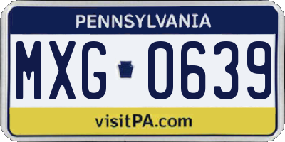 PA license plate MXG0639