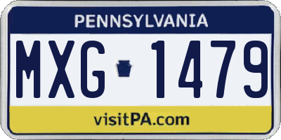 PA license plate MXG1479