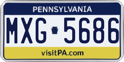 PA license plate MXG5686