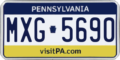 PA license plate MXG5690