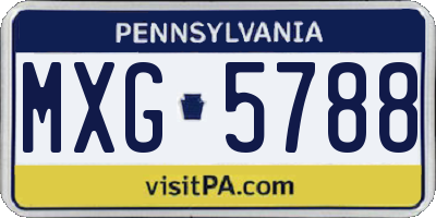 PA license plate MXG5788