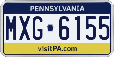 PA license plate MXG6155