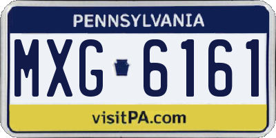 PA license plate MXG6161