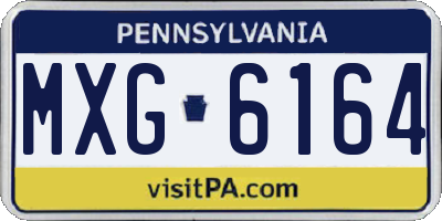 PA license plate MXG6164