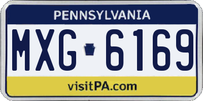 PA license plate MXG6169