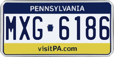 PA license plate MXG6186