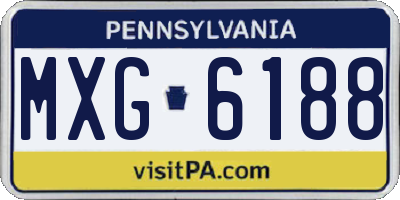 PA license plate MXG6188