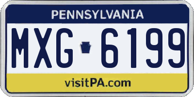 PA license plate MXG6199