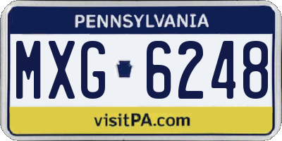 PA license plate MXG6248