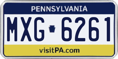 PA license plate MXG6261