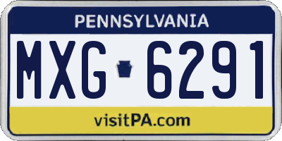 PA license plate MXG6291