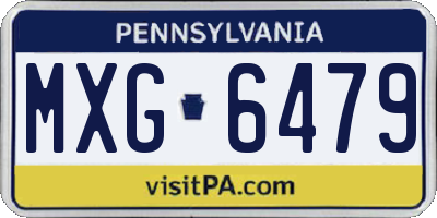 PA license plate MXG6479