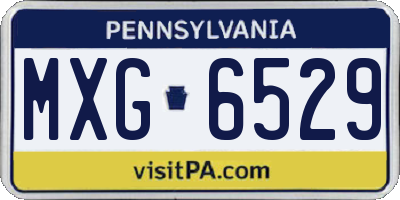 PA license plate MXG6529