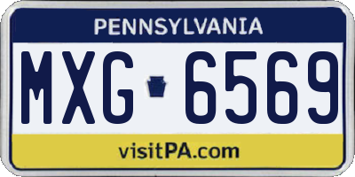 PA license plate MXG6569