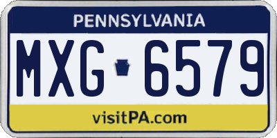 PA license plate MXG6579
