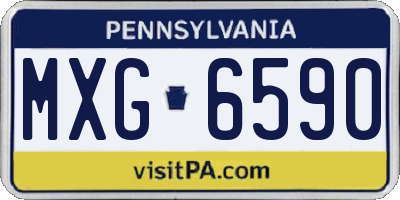 PA license plate MXG6590