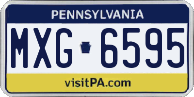 PA license plate MXG6595