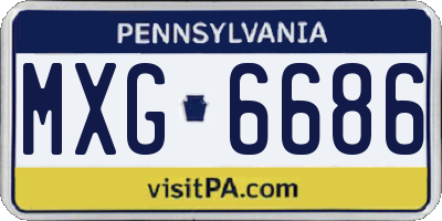 PA license plate MXG6686