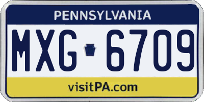 PA license plate MXG6709