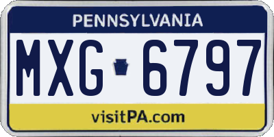 PA license plate MXG6797