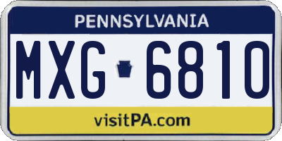 PA license plate MXG6810
