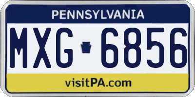 PA license plate MXG6856