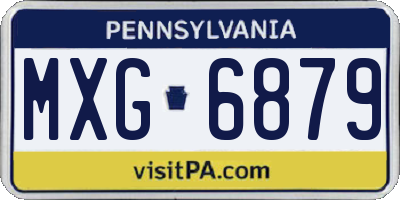 PA license plate MXG6879