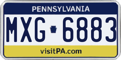PA license plate MXG6883