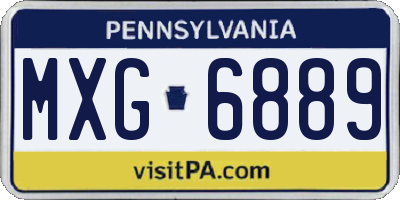 PA license plate MXG6889
