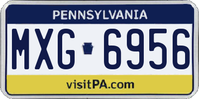 PA license plate MXG6956