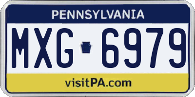 PA license plate MXG6979