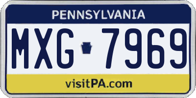 PA license plate MXG7969