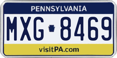 PA license plate MXG8469