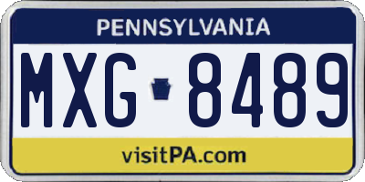 PA license plate MXG8489