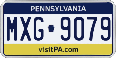 PA license plate MXG9079